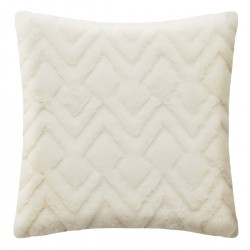 Coussin "Mara" fausse fourrure blanc 45x45 cm - Divers coloris