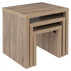 Lot de 3 tables "Gigogne" naturel