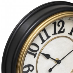 Horloge "Neil" noir et doré D29,2 cm