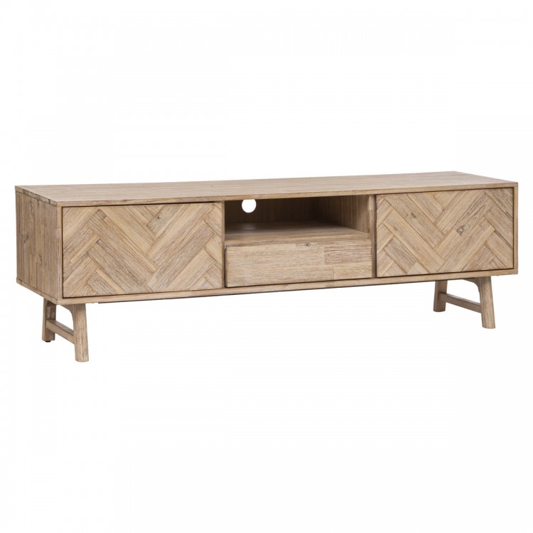 Meuble TV "Aeris" 2 rangements, 1 tiroir en bois d'acacia