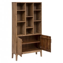 Bibliothèque "My Sabor" 2 portes en bois d'acacia 190 cm