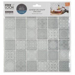 Sticker carreaux de ciment gris x2 