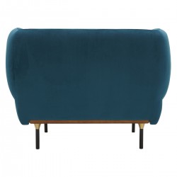 Fauteuil "Isée" en velours bleu canard - Divers coloris