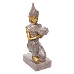 Statuette "Bouddha" en résine sculptée d'une belle hauteur de 45cm