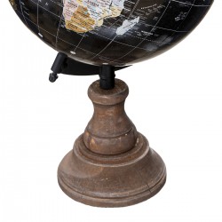 Globe en métal et bois H32 cm