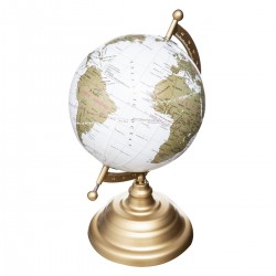 Globe en métal doré H29 cm