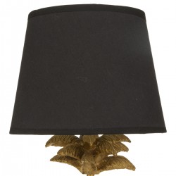 Lampe à poser "Plamier" noir et doré en métal H45,5 cm