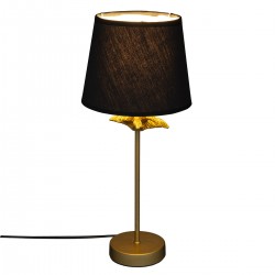 Lampe à poser "Plamier" noir et doré en métal H45,5 cm