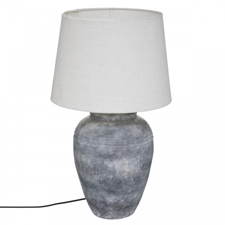 Lampe "Ailen" en céramique et métal H60 cm gris