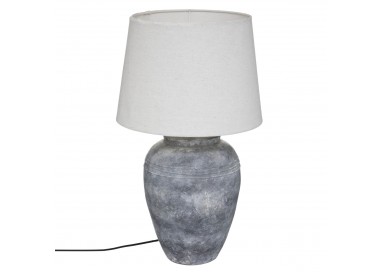 Lampe "Ailen" en céramique et métal H60 cm gris