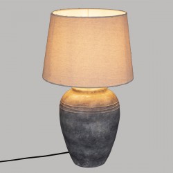 Lampe "Ailen" en céramique et métal H60 cm gris