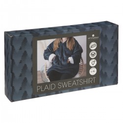 Plaid sweat à capuche en flanelle Ocre L-XL - Divers coloris