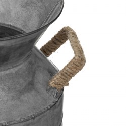 Pot à lait en métal gris H48 cm - 2 modèles