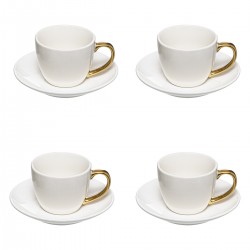 Coffret 4 tasses 9cl en porcelaine