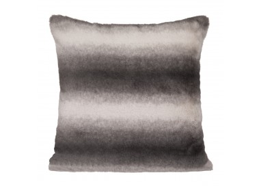 Coussin effet fourrure Grizzli rayé gris My Kozy Shop image