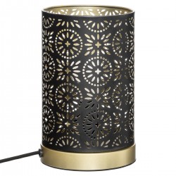 Lampe "Gypsy" métal noir ajouré H19 cm