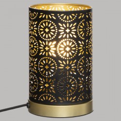 Lampe "Gypsy" métal noir ajouré H19 cm