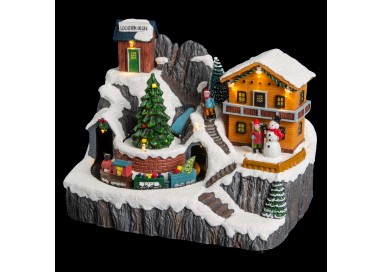 Village de Noël lumineux "Chalet de montagne" - My Kozy Shop