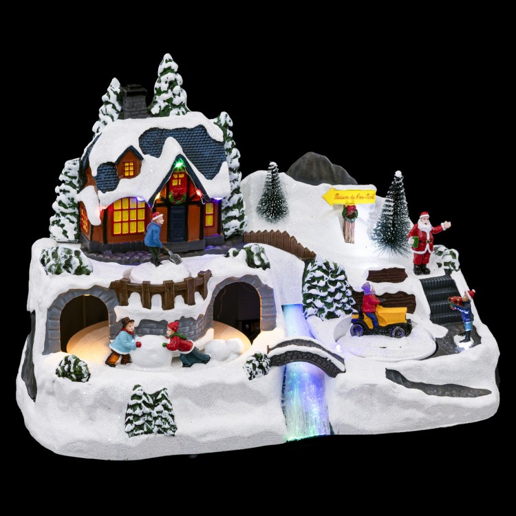 Village de Noël lumineux, "Maison du Père Noël"