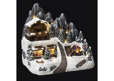 Village de Noël lumineux, "Refuge de montagne" - My Kozy Shop