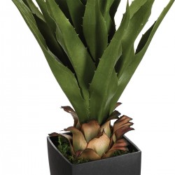 Plante artificielle Agave en pot rectangulaire 