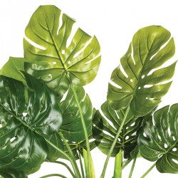 Plante verte artificielle en pot rectangulaire 