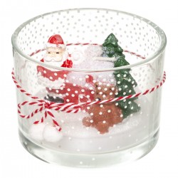 Bougie "Paysage de Noël" dans son pot en verre 130gr