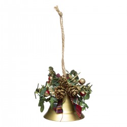 Sujet de Noël "Cloche et grelot" en métal D7 cm