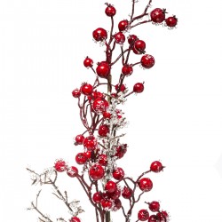 Branche "Baies rouges" H73 cm