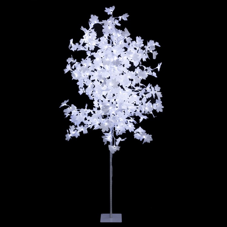 Arbre blanc "Érable" lumineux d'extérieur H200 cm Arbre blanc "Érable" lumineux d'extérieur H200 cm