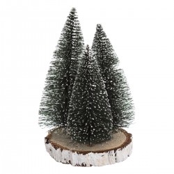 Sapin de table x3 sur rondin H20 cm - My Kozy Shop