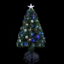 Sapin lumineux "Flocons" 118 led H120 cm