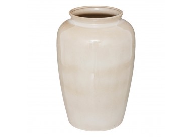 Vase en céramique beige d'une belle hauteur de 30cm pour accueillir vos fleurs naturelles ou séchées. My Kozy Shop