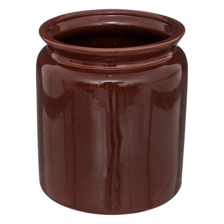 Vase en céramique émaillé marron effet brillante image My Kozy Shop image
