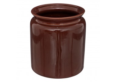 Vase en céramique émaillé marron effet brillante image My Kozy Shop image