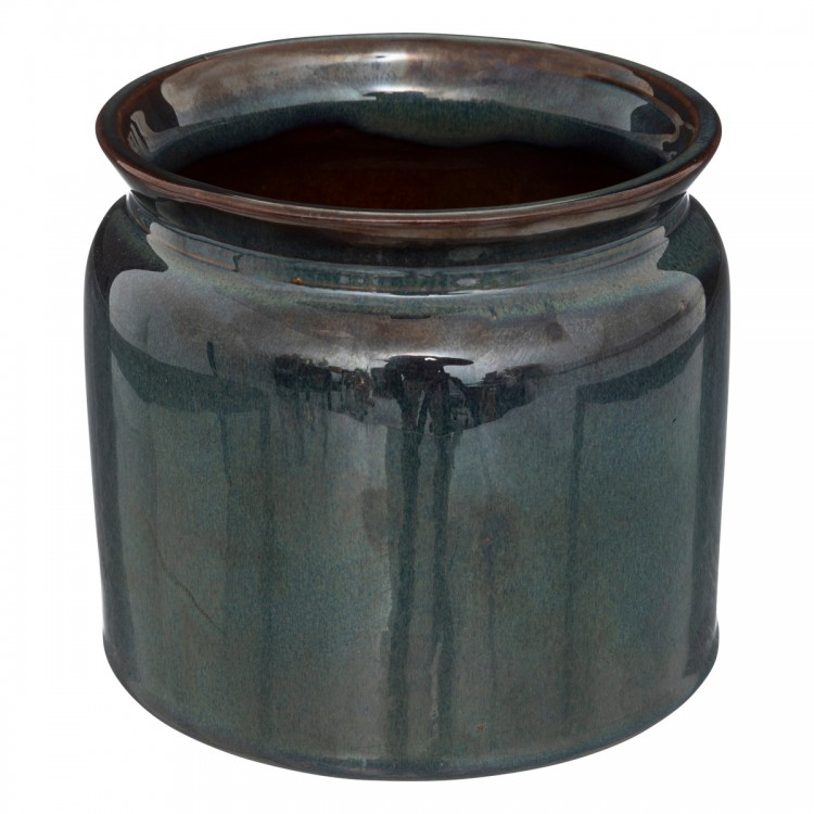 Pot en céramique bleu pétrole émaillé My Kozy Shop image