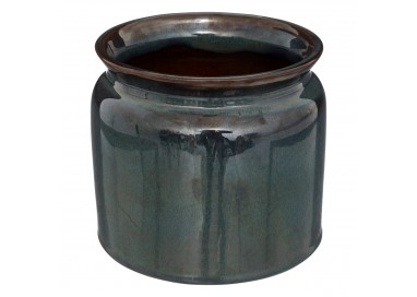 Pot en céramique bleu pétrole émaillé My Kozy Shop image