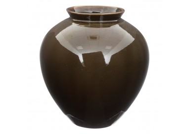 Vase en céramique Sieste à loumarin couleur kaki effet brillant hauteur 30 cm My Kozy Shop image