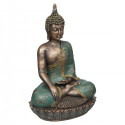 Grande statue de bouddha coloré Anju en posture de méditation My Kozy Shop image
