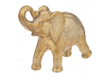 Éléphant Belinda doré et gravure objet déco à poser My Kozy Shop image