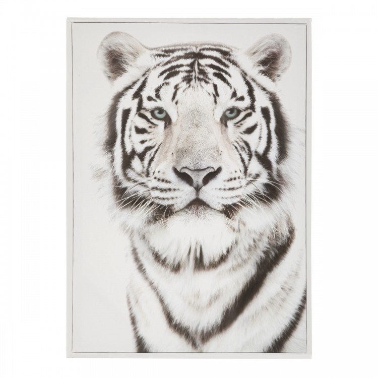 Toile avec image noir et blanc d'un tigre, à accrocher My Kozy Shop image