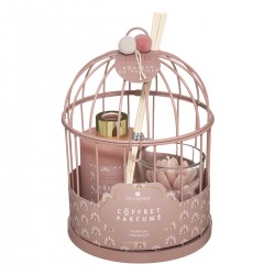 Coffret cadeau cage Merveilleuse avec bougie et diffuseur de parfum My Kozy Shop image