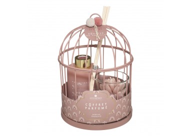 Coffret cadeau cage Merveilleuse avec bougie et diffuseur de parfum My Kozy Shop image