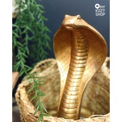 Statuette Cobra déco doré et gravé