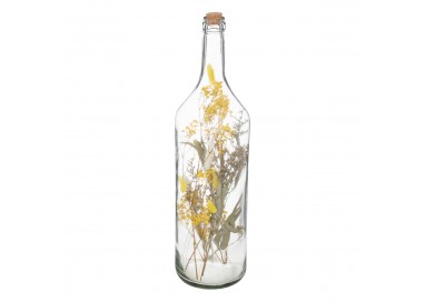 Bouteille en verre et ses fleurs séchées H53 cm My Kozy Shop image