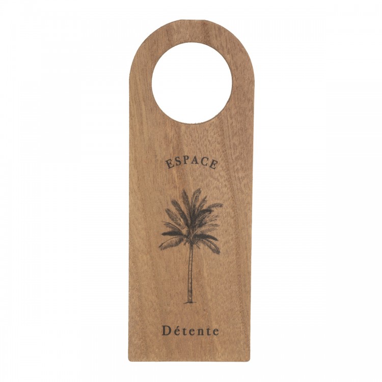 Plaque de porte en bois qui désigne la fonction de la pièce en bois My Kozy Shop image