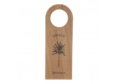 Plaque de porte en bois qui désigne la fonction de la pièce en bois My Kozy Shop image