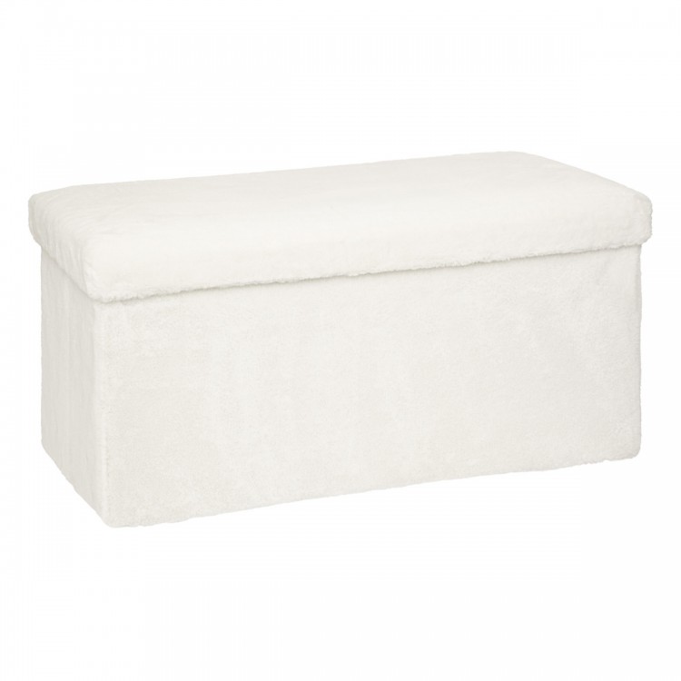 pouf pliable double en fourrure et coffre de rangement My kozy Shop image