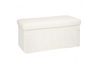 pouf pliable double en fourrure et coffre de rangement My kozy Shop image