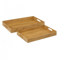 Set de 2 plateaux en bambou - My Kozy Shop